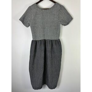 Ace & Jig Barneys  Laurel Fit Flare Midi Dress Womens Medium Black Geometric